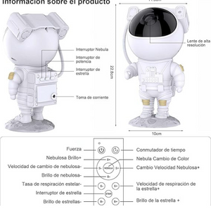 Proyector De Galaxia Astronauta + Control Remoto